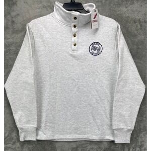 NWT League Collegiate Wear 1/4 Snap‎ Fleece Sweatshirt Large Grey High Point U